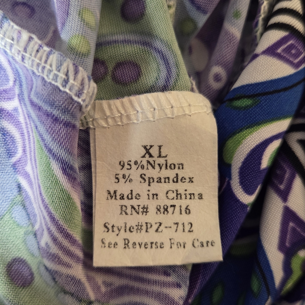 Elegant Green and Purple Wide Leg Jumpsuit - Picture 5 of 6